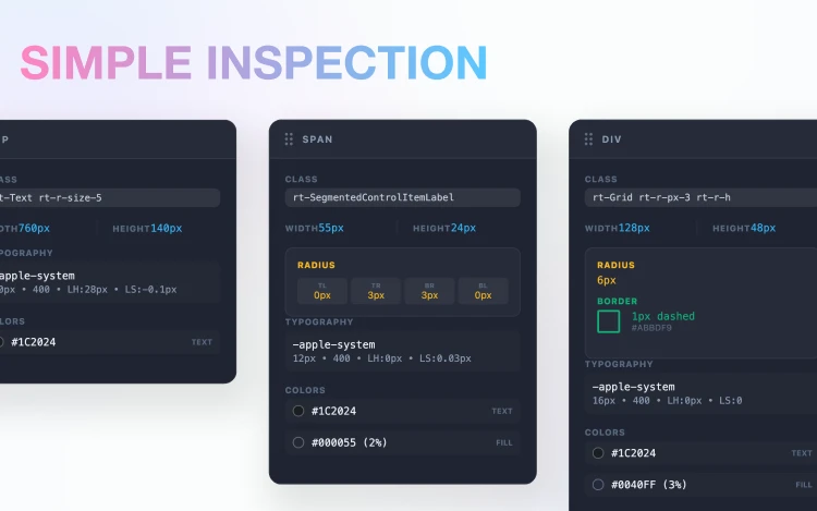Design System Inspector - Simple Inspection