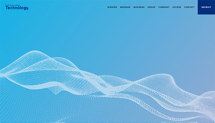 Out Sourcing Technologyのコーポレートサイトデザイン